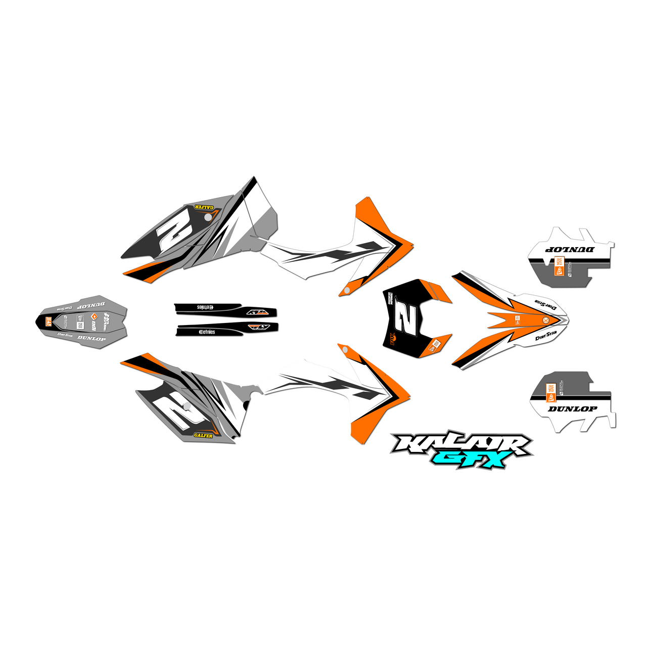 KTM 350 XCFW Enduro 4Stroke Dirt Bike Graphics Kits
