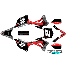 Graphics Kit for Kawasaki KX100 (2014-2021) Lightening Series