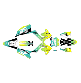Graphics Kit for Kawasaki KX125 POLISPORT (2003-2008) Ominous Series