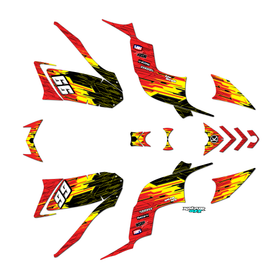 Graphics Kit for Yamaha RAPTOR 90 (2009-2015) Fracture Series