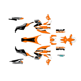 Graphics Kit for Yamaha FZ-07 and MT-07 (2021-2023) Orange-crew Series