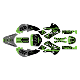 Graphics Kit for Kawasaki KLX110 (2002-2009) Rail Series