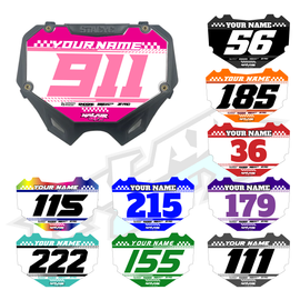 STACYC number plate with various colors and custom name and number STACYC number plate with various colors and custom name and number