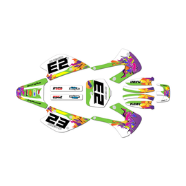 Graphics Kit for Kawasaki KX100 (2001-2013) Throwback Series