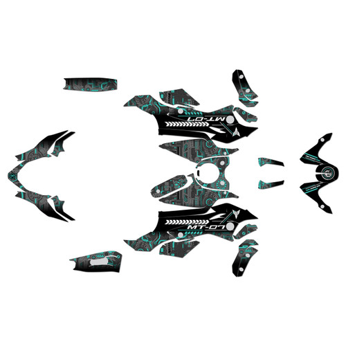 Graphics Kit for Yamaha FZ07/MT07 (2015-2017) Rift Series