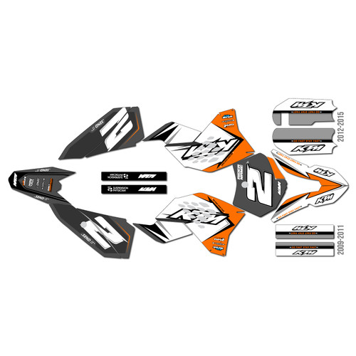 Graphics Kit for Ktm 50SX (2009-2011) Razor Series