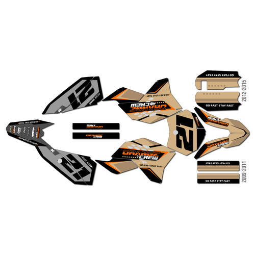 Graphics Kit for Ktm 50SX (2012-2015) Crew Series