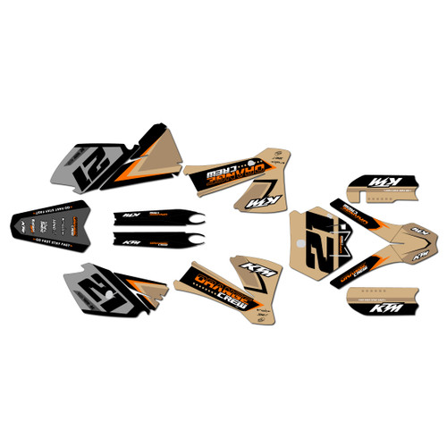 Graphics Kit for Ktm 85SX (2003-2005) Orange-crew Series