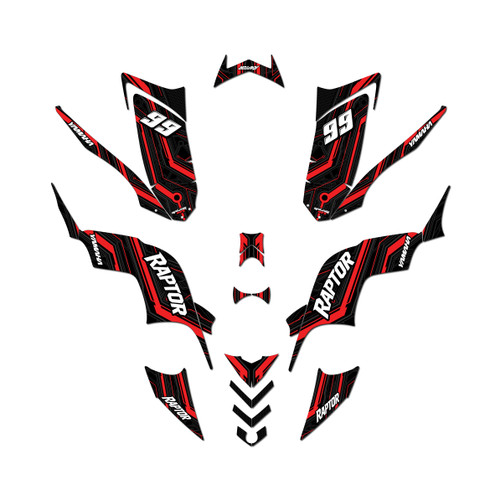 Graphics Kit for Yamaha RAPTOR90 (2009-2015) Electron Series