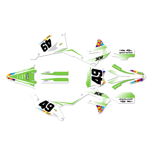 Graphics Kit for Kawasaki KX450F (2019-2023) Blaze Series