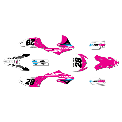 yamaha yz65 graphics kit 2018-2026 factory series magenta