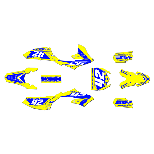 yamaha yz65 graphics kit 2018-2026 lethal series yellow