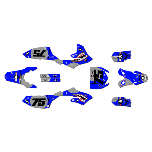yamaha yz65 graphics kit 2018-2026 predator series blue