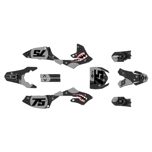 yamaha yz65 graphics kit 2018-2026 predator series smoke