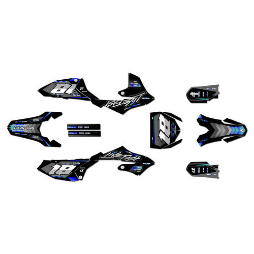 yamaha yz65 graphics kit 2018-2026 rebel series blue