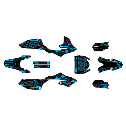 yamaha yz65 graphics kit 2018-2026 twitch series cyan