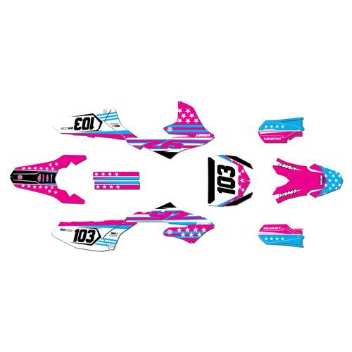 yamaha yz65 graphics kit 2018-2026 usa series magenta