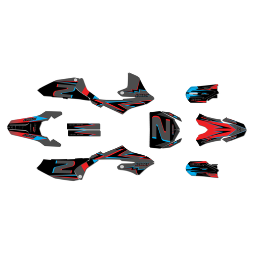 yamaha yz65 graphics kit 2018-2026 vision series grey