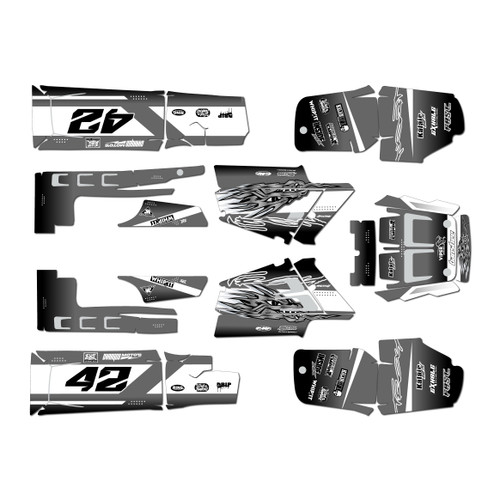 yamaha banshee350 graphics kit 1987-2012 blitz series white