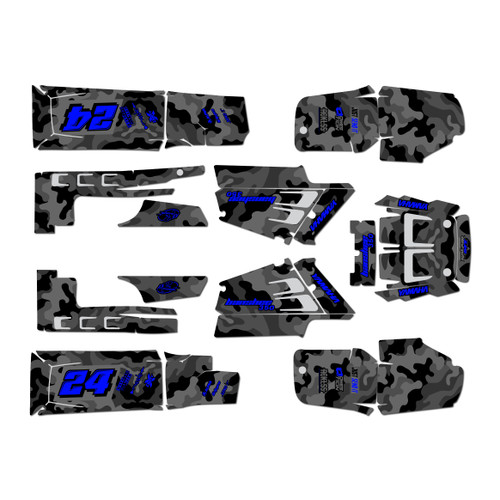 yamaha banshee350 graphics kit 1987-2012 invasion series blue-shift