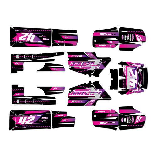 yamaha banshee350 graphics kit 1987-2012 lethal series magenta-shift