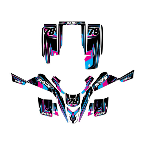 yamaha yfs200 graphics kit 1988-2006 klutch series magenta