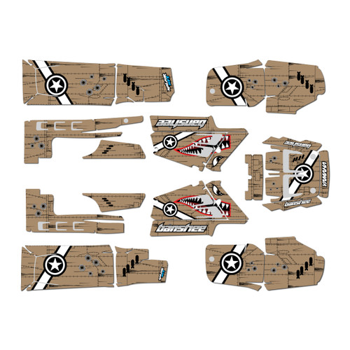 yamaha banshee350 graphics kit 1987-2012 predator series tan