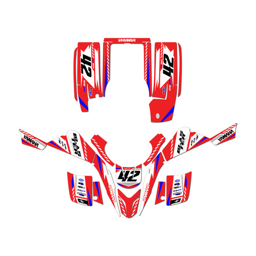 yamaha yfs200 graphics kit 1988-2006 lethal series red