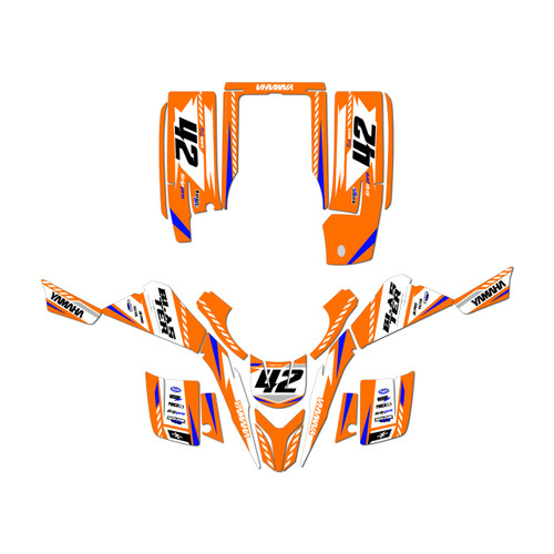 yamaha yfs200 graphics kit 1988-2006 lethal series orange