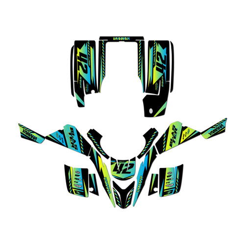 yamaha yfs200 graphics kit 1988-2006 lethal series lime