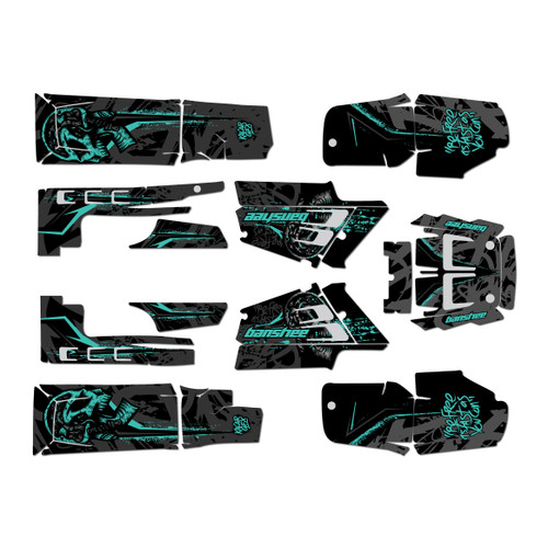 yamaha banshee350 graphics kit 1987-2012 revolt series teal