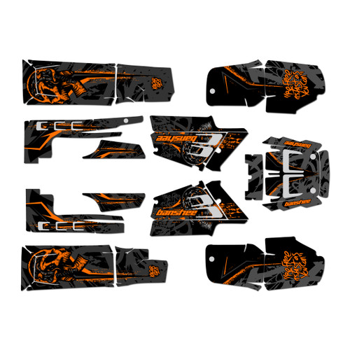 yamaha banshee350 graphics kit 1987-2012 revolt series orange