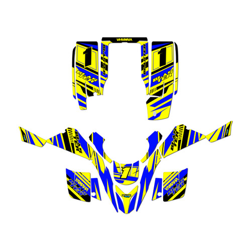 yamaha yfs200 graphics kit 1988-2006 razor series yellow