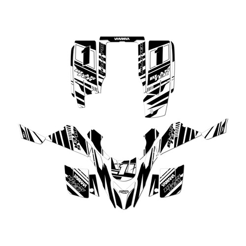 yamaha yfs200 graphics kit 1988-2006 razor series white