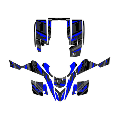 yamaha yfs200 graphics kit 1988-2006 razor series blue-shift