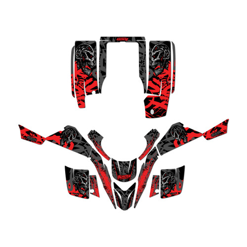 yamaha yfs200 graphics kit 1988-2006 revolt series red