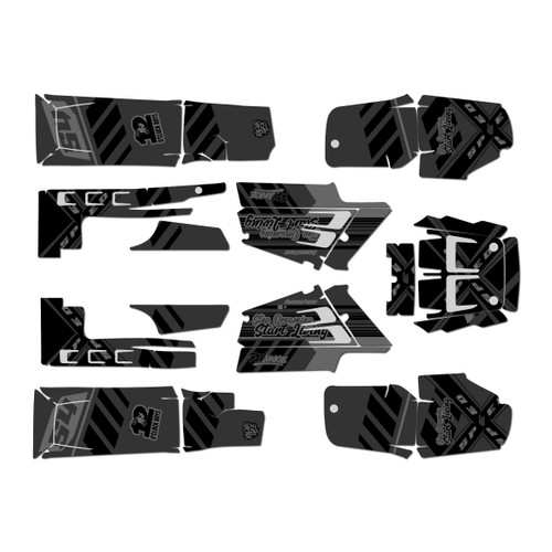 yamaha banshee350 graphics kit 1987-2012 split series smoke