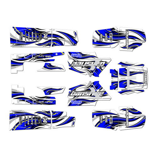 yamaha banshee350 graphics kit 1987-2012 swift series blue