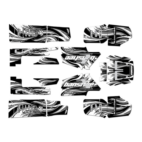 yamaha banshee350 graphics kit 1987-2012 swift series white