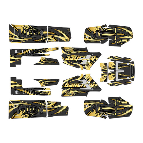 yamaha banshee350 graphics kit 1987-2012 swift series gold