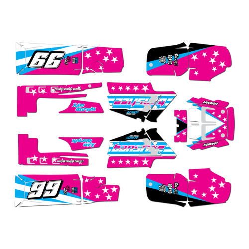 yamaha banshee350 graphics kit 1987-2012 usa series magenta