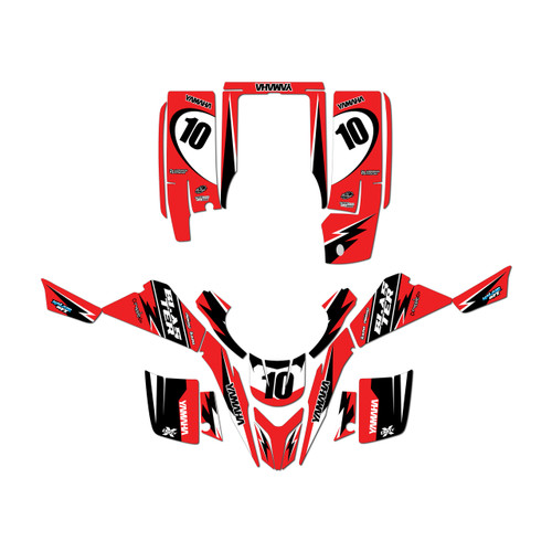yamaha yfs200 graphics kit 1988-2006 speed series red