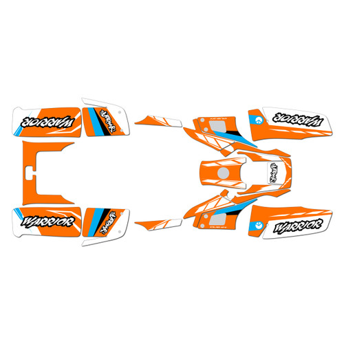 yamaha warrior350 graphics kit all years factory series orange