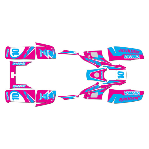 yamaha warrior350 graphics kit all years speed series magenta