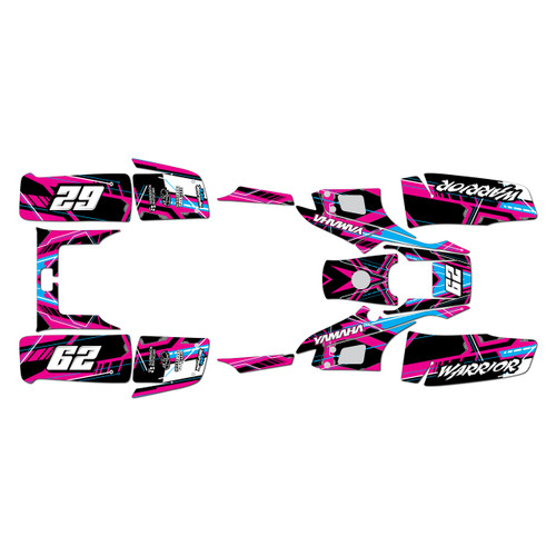 yamaha warrior350 graphics kit all years swift series magenta