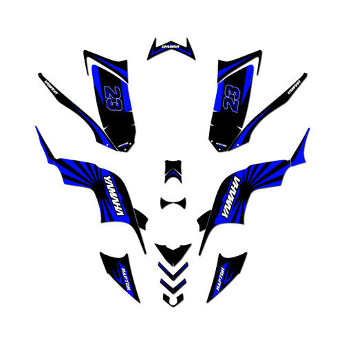 yamaha raptor90 graphics kit 2009-2015 fh series blue