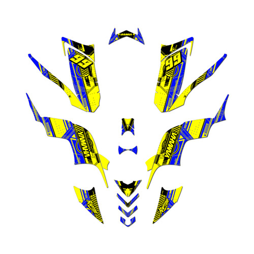 yamaha raptor90 graphics kit 2009-2015 future series yellow