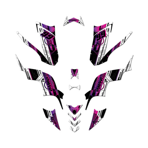 yamaha raptor90 graphics kit 2009-2015 future series purple