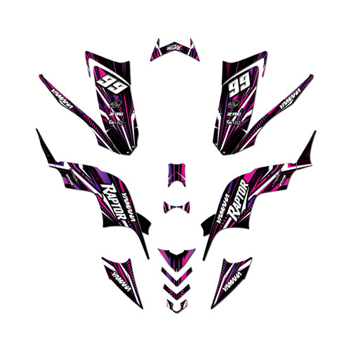yamaha raptor90 graphics kit 2009-2015 prime series purple