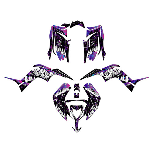 yamaha raptor90 graphics kit 2016-2026 carnage series magenta